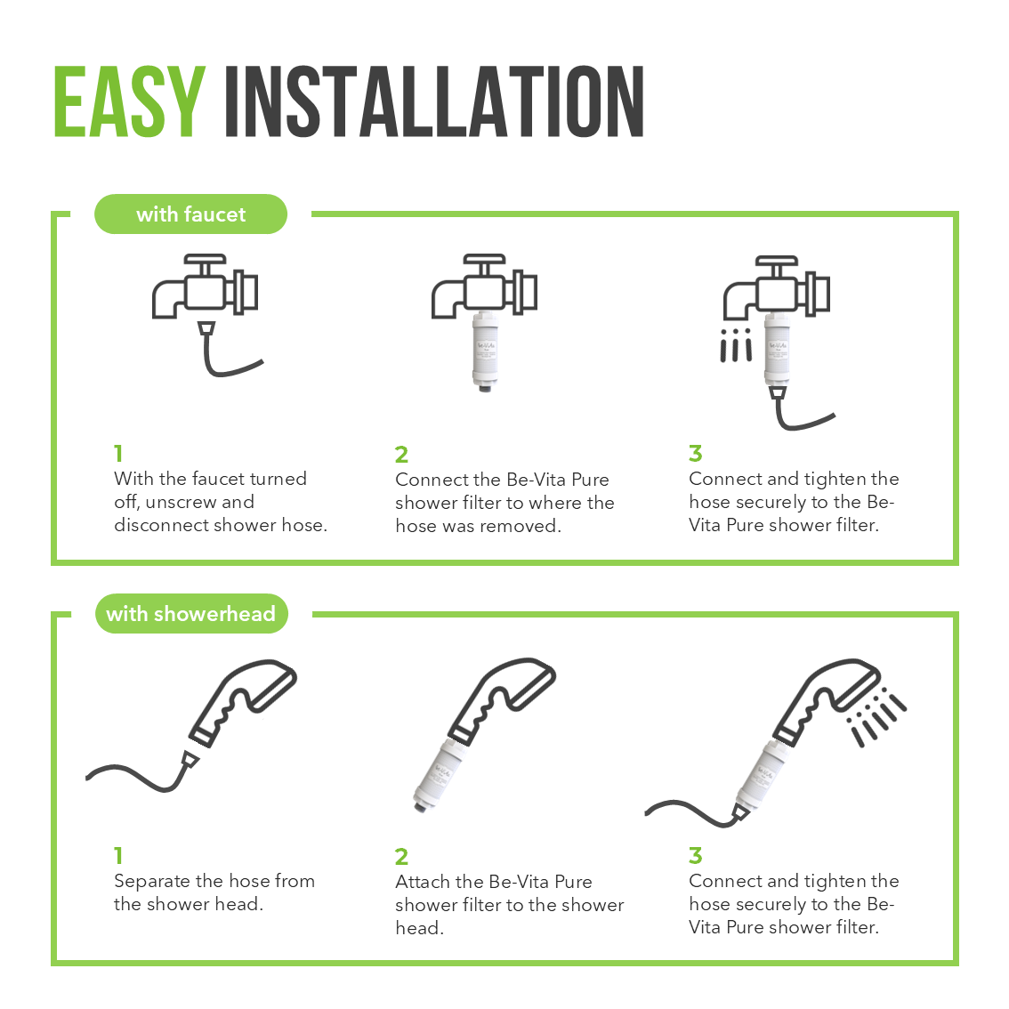 Be-Vita Pure Shower Filter (Antibacterial)