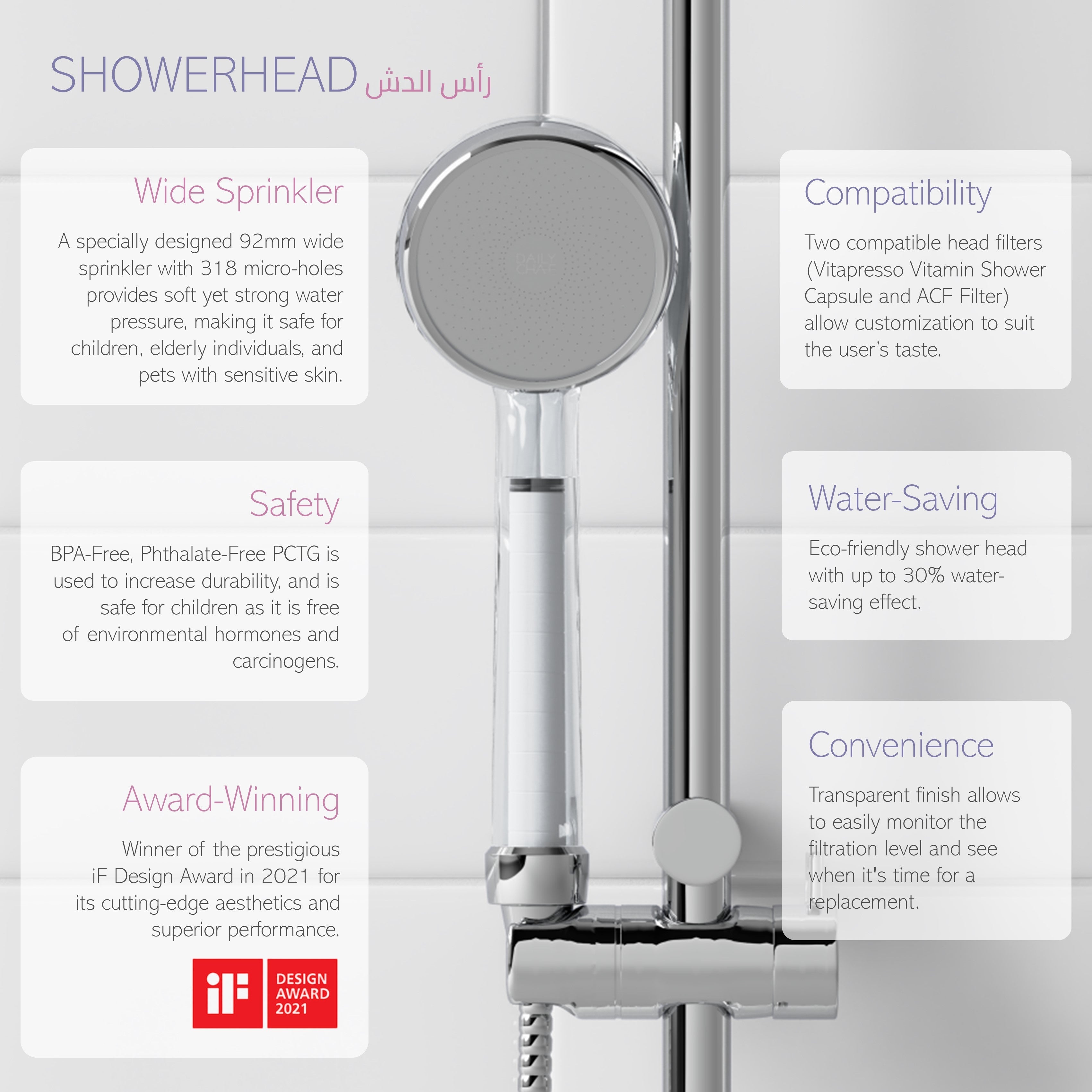 Filter Combo B – DailyCha-E Sediment Filter + Vitapresso Vitamin Shower Capsule - Bloom & Bath